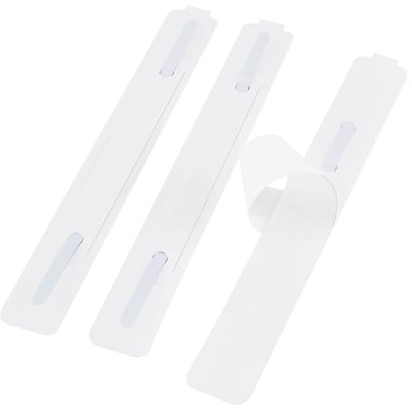 KS24 Products Abheftmechaniken selbstklebend | 150 x 20 mm, 3-teilig, weiß | Aktendulli | Abheftstreifen selbstklebend für Ordner, Mappen, Akten und Hefte (20)