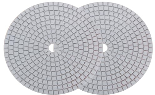 sourcing map Diamant-Polierpad, 17,8 cm, Körnung 300, Nass-/Trockenschliff für Stein, Beton, Marmor, Arbeitsplatte, Boden, 2 Stück
