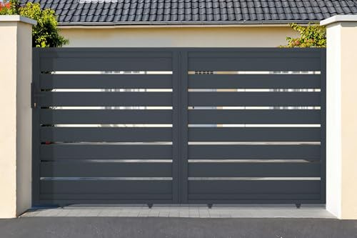 Casanoov Puerta corredera exterior​ 4m VOGEL Alt.160cm aluminio gris