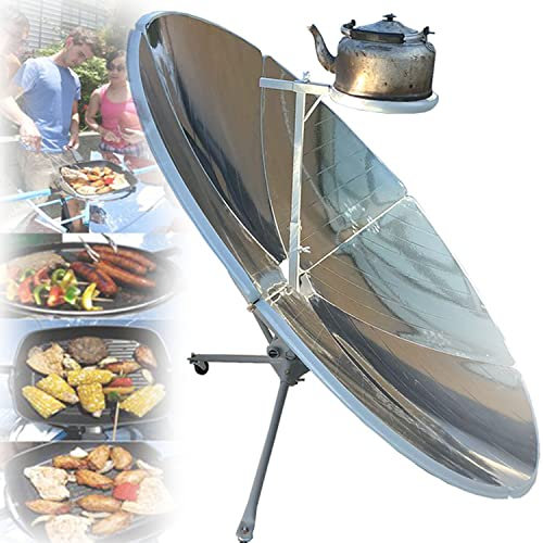 Cuiseur solaire à concentration 2000 W, four solaire portable avec une efficacité supérieure 800~1000 °C, four solaire extérieur de camping pour cuisson à la vapeur