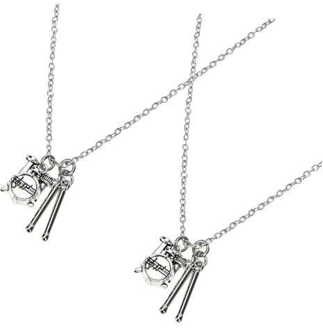 OATIPHO 2pièces Collier Pendentif Batterie Unique Pour Amateurs De Musique Bijoux Décoratifs Élégants Et Personnalisés