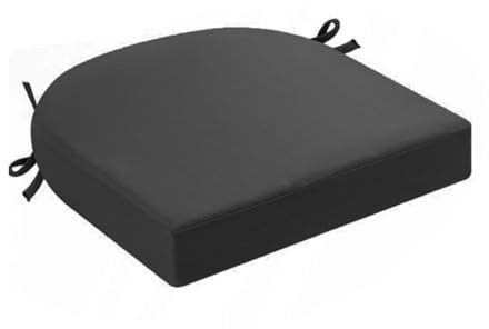 Surwin Cojines para Sillas de Jardin, Cojines Forma de U para Asientos Funda Lavable con Cremallera, Grosor 5 cm, 2 Cintas de Sujeción, para Interior y Exterior Jardín (Gris Oscuro,48x48x5cm)