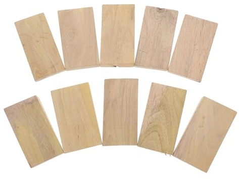 Luxshiny 10 Cuñas de Madera Beige para Fijación Segura de Mango de Martillo y Azada, Accesorio para Reparación y Mantenimiento de Herramientas Manuales
