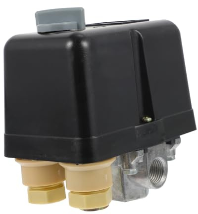 Vaguelly Vanne De Régulation De Pression 220v 145 Psi Contrôleur De Pression Pour Compresseur D'air Noir 4 Ports D'énergie 10 Bars Accessoire Indispensable Pour Compresseur