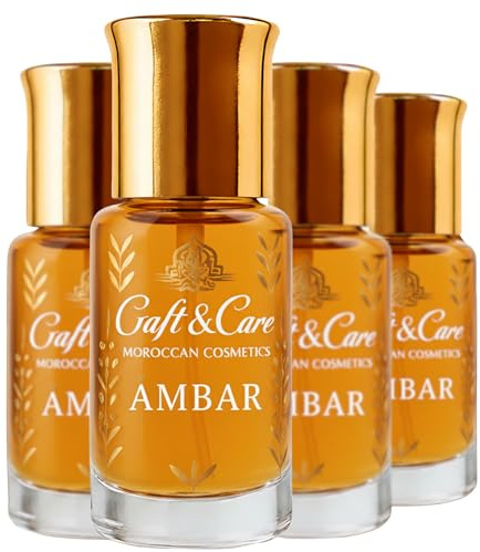 Craft & Care – Musk Ámbar Perfume Árabe Hombre & Mujer | Aceite Perfumado SIN ALCOHOL | Fragancia Cálida de Ámbar Oriental con Toques Suaves y Envolventes, Estilo Atemporal (3, Ambar)