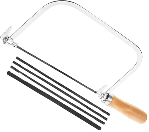 5PCS Coping Saw, Coping Saw for Woodworking, Hand for Woodworking with U-Shaped Frame, Fret for Detailed Wood Cutting, Model Making, Furniture Construction