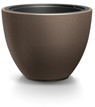 Tymar Pot de fleurs avec insert - En plastique - Grand format - Café DBHEM - Diamètre : 47 cm