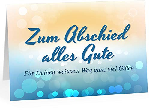 XXL Abschiedskarte (A4) | Für DEINEN weiteren Weg ganz viel Glück | mit Umschlag | edle und hochwertige Klappkarte | Zum Abschied | Große Karte für Kollegen, Pension, Rente | Maxi Karte | Überformat
