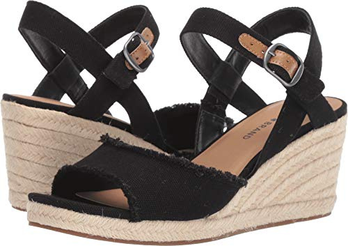 Lucky Brand Women's Mindra Espadrille Wedge Sandal, Black, 6