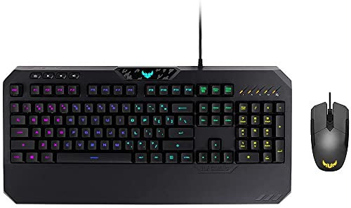 Asus TUF COMBO comprensivo di Tastiera Gaming TUF K5 + Mouse Gaming TUF M5 Gaming, entrambi RGB Aura Sync, poggiapolsi incluso.