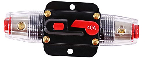 12V DC Inline Leistungsschalter Rücksetzsicherungs Wechselrichter, 40A Autoschutz für Sicherungshalter für Autoradio Schalter, rücksetzbarer Schalter für Car Audio Systemschutzgerät
