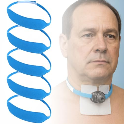Cinturón Portador de Tubo de Traqueostomía - Corbatas de Traqueotomía Desechables para Cuello para Laringectomía, Envasadas Individualmente, 5 Piezas