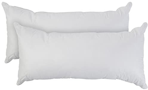 Newgen Medicals Nackenkissen Bett: 2er-Set Wasserkissen mit Faserfüllung, Baumwollbezug, 40x80cm (Kissen mit Wasserfüllung, Wasserkissen 40x80, Bettwäsche)