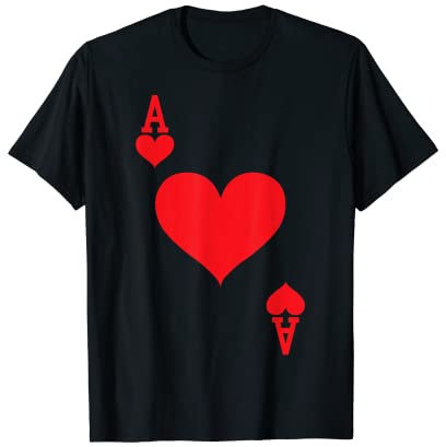 Ass der Herzen – Spielkarte Halloween Kostüm T-Shirt