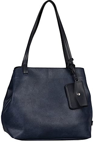 TOM TAILOR bags Rubiana Damen Shopper Umhängetasche Reißverschluss Mittelgroß Blau
