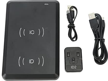 Okuyonic Lector de Tarjetas ID IC, ABS 125KHz y Programador de Tarjetas Inteligentes 13. 56MHz para Duplicación