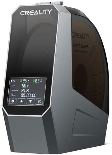 Creality Offizieller Space PI Filament Trockner, 3D-Drucker Filament Trockner Box mit PTC 360° Heißluftheizung, Filament Dehydrator Aufbewahrungsbox für PLA ABS PETG TPU Nylon Filament 1.75mm 2.85mm