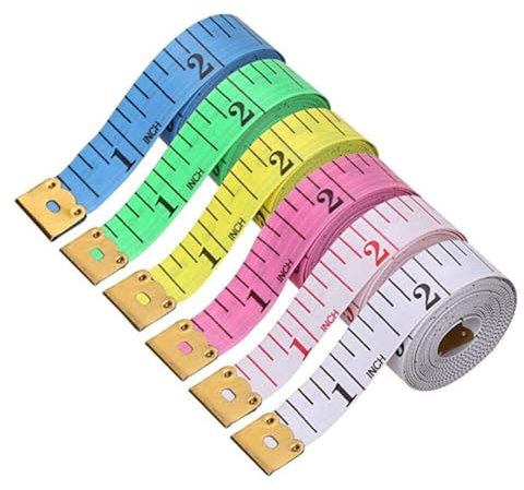 6pcs Schneidermaßband Maßband Körper Doppelskala Umfangmaßband Weich rollmaßband Klein Maßband Flexible Messband Schneider Measuring Tape Maßband Nähen Fußmaßband Versenkbares Fitnessmaßband