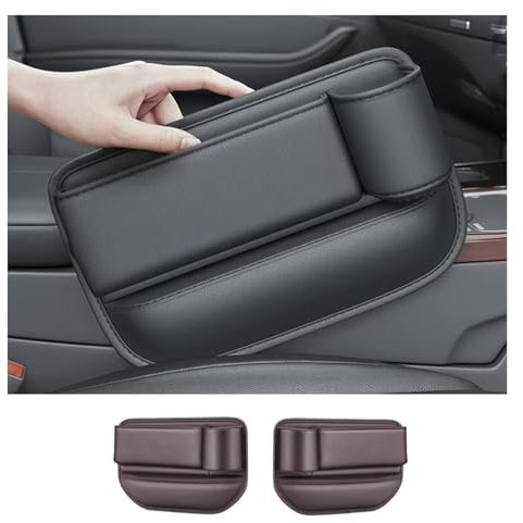 JNDPDNQL Caja Almacenamiento Coche con portavasos para v&w Golf 2009-2013. Organizador Cuero Silla Coche, Caja Almacenamiento, Bolsillo Almacenamiento Interior Coche