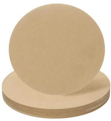 sourcing map 4pcs 8 Inch Wood Circles for Crafts, 0.2 Inch Thick Unfinished Blank Wooden Rounds Slice Wooden Cutouts for Wall Hangers, Door Hangers, Sign, Painting, Christmas Decor
