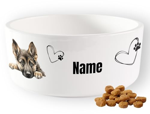 GRAZDesign Fressnapf mit Namen personalisiert, Hundenapf Keramik 1l, Geschenk für Tierliebhaber