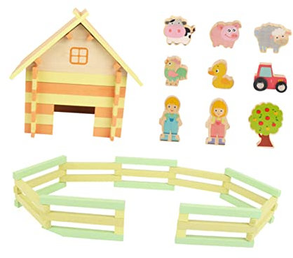 ibasenice 1ensemble Cabane Miniature pour Garçon Fille De Simulation Éducatif avec Figurines Animalières Et pour Anniversaire Et Activités Extérieures