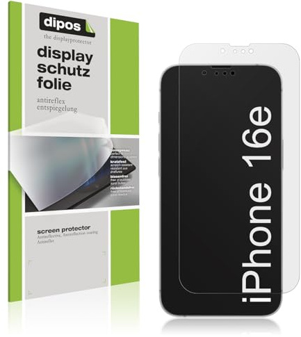 dipos 4x Displayschutzfolie matt für Apple iPhone 16e | Antireflex, entspiegelnd, passt perfekt, Ultra-Dünn, kratzfest, blasenfrei, Fingerprint-kompatibel, selbstklebend