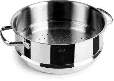 Lacor - 32524 - Cous Cous Base, Acciaio Inox 18/10, Vaporiera e Cous Cous, Lavabile in Lavastoviglie, ø24cm