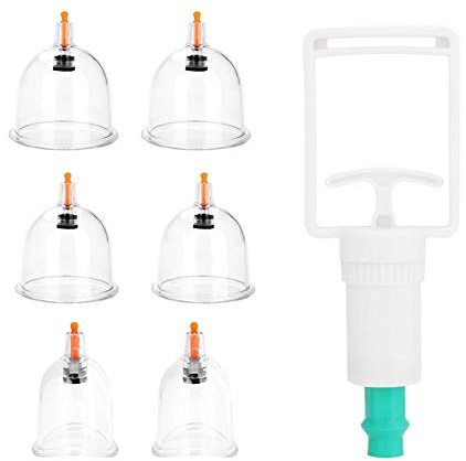 Nikou 6Stück/Los Chinesisches Schröpfen Set, Cups Chinese Medical Schröpfen Sets Gerät Vakuum Körper Schröpfen Cans gesund Massage