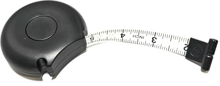 Metro a nastro per il corpo, 205 cm, retrattile, morbido, a doppia scala, con pulsante di blocco, per perdita di peso, cucito, artigianato e misure mediche del corpo (nero)