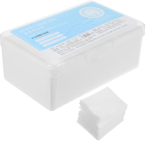 PACKOVE 1080pcs Facial Pads Cotton Pads Non-woven Fabric Square Nail Polish Remover Face Cleansing Disposable White Random Style