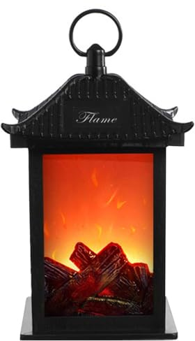 Fangfhai Linterna de chimenea, funciona con pilas, linterna LED para chimenea, realista, suave y acogedora, sin llama, decoración para sala de bodas y fiestas de cumpleaños