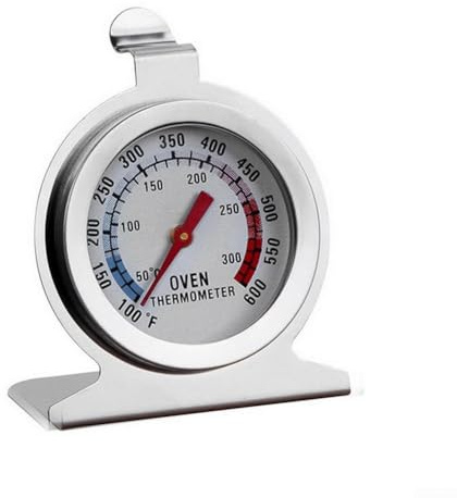 Oven Thermometer, Stainless Steel Over Thermometer For Fan Oven And Gas Oven, Hang Or Stand Inside Oven, Bold Display