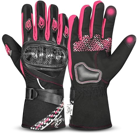 BEAST RAGE Winter Motorcycle Gloves,Waterproof Windproof Thermal Motorbike Gloves for Men women,Warm Touchscreen Riding Gloves for Motocross Racing,Biking,Cycling,Riding,ATV,UTV Hiking