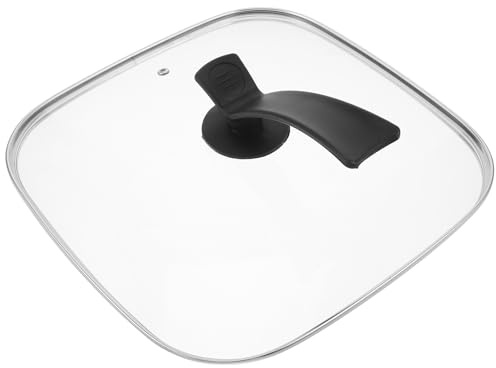 TOYANDONA Tapa Cuadrada de Vidrio Templado para Wok y Sartén 30X30 CM Resistente al Calor Compatible Ollas Eléctricas Accesorio Multifuncional para Cocina y Parrilla