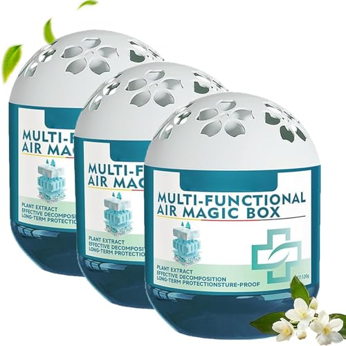 Indoor Air Purification Dust Removal Magic Box, Multi-Functional Air Magic Box, Plant Extract for Dust Removal & Freshness with Any Room, 120g Automatic Dust Collection Purifier (3 PCS)