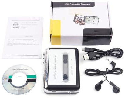 USB Cassette to Mp3 Converter Plug-Play High-Fidelity Sound Transfer for Computer and Mobile Devices USB Cassettes Player