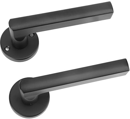 Drfeify Bedroom Lock Set, Solid Knob Door Handle Lock with Silent Bearings, for Interior Doors in Homes and Offices