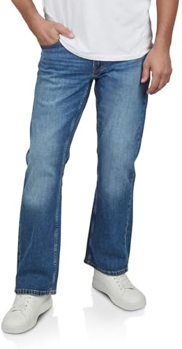 MUSTANG - Jeans da Uomo Oregon – Bootcut – Blu Chiaro – Blu Medio – Blu Scuro – Nero Medium Blue Denim (682). 34W x 36L