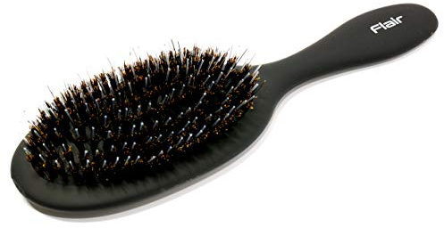 Flair Brush Medium borst/nylon vildsvin hårborste med mjukt beröringshandtag