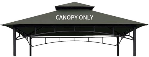 Easylee -Ãœberdachung für Grillpavillon, 1,5 x 2,3 m, doppelstöckig, Grillabdeckung, nur passend für Pavillon Modell L-GG001PST-F (grau)