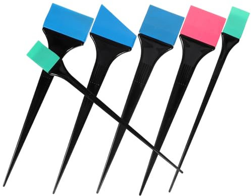 1 juego de 6 piezas de silicona pinceles para el cabello tinte para el cabello pinceles aplicador para salón hogar