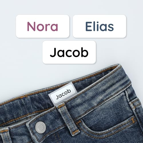 Klebekerlchen® Namensaufkleber Kinder & Erwachsene (120 Stück) – Namensschilder für Kleidung personalisiert – Etiketten selbstklebend für Schule, Kita, Seniorenheim & Beruf - Weiß