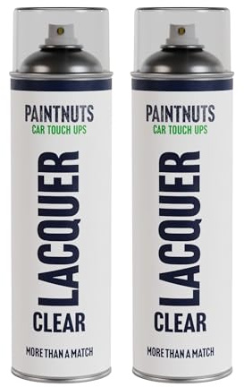 Clear Lacquer Spray Can - Fast Drying & High Gloss Protective Coating Paint Care for Cars & Motorbikes - 500ml - Pack of 2