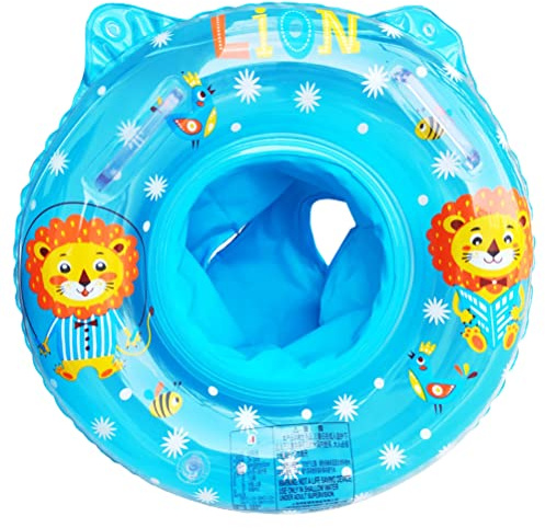 Ba Simring Mrisata 17 * 14 * 2 Baby Simning Float Uppblåsbar Simring med Float Seat Pool Babyprodukter med Handtag (Lejonblått)