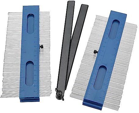 2 in 1 2x200mm Contour Gauge Profiles Copy Gauge Duplicator Wood Marking Tool Tiling Laminate Tiles Tools