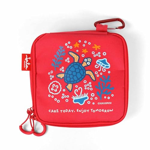JATA HOGAR HPOR7203 - Bolsa Almuerzo Infantil, sandwich Reutilizable. Interior Aislante (frío-calor) con Bolsillo. Con Etiqueta Identificativa. Con Mosquetón. Hecho con Material Reciclado