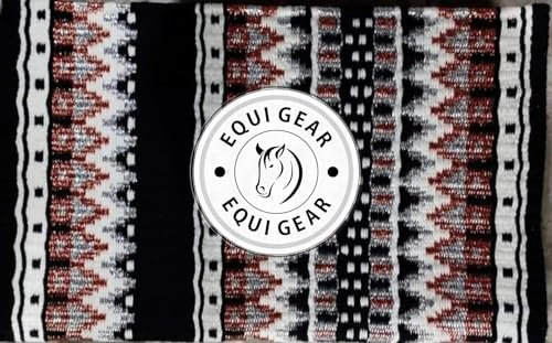 EQUIGEAR Western Show Horse Satteldecke aus neuseeländischer Wolle, Western-Design, handgefertigte Satteldecke, Wollpolster, Sensor Flex (Anpassung möglich), WK60 (32x32)