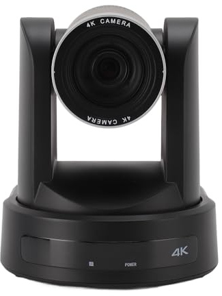 Jectse PTZ-Webcam, 4K-Konferenz-PTZ-Kamera, SDI-Schnittstelle, 12-facher Optischer Zoom, AI Smart Tracking für Live-Streaming für die Kirche (EU-Stecker)