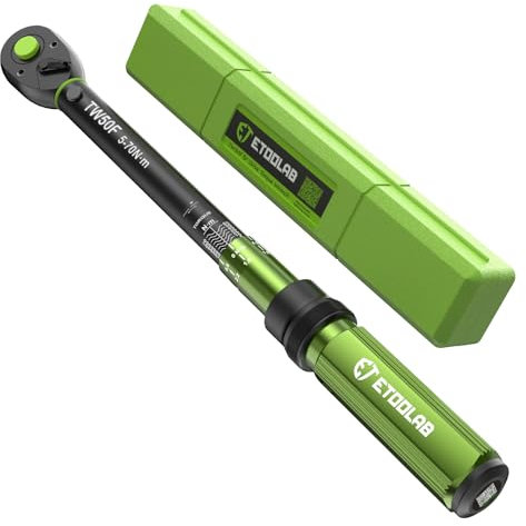 ETOOLAB Torque Wrench 3/8 Drive【Mechanical Aesthetics】 5-70 N·m/5-49.2 lbf·ft, ±3% Fehlergenauigkeit, 72 Tooth Click Torque Wrench for Bike, Motorcycle and Car Repair